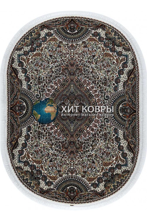 Иранский ковер Abrishim 20170 Крем овал